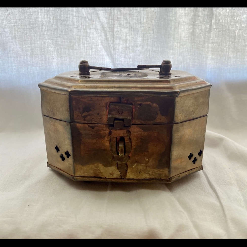 Mini brass trinket box